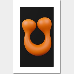 Liquid Type Letter U Posters and Art